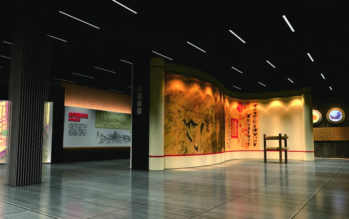 四川省武胜县中国南方丝绸博物馆主展厅设计效果图